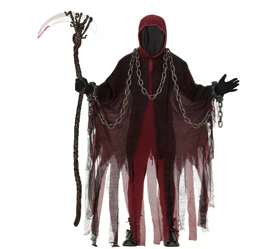 Translation missing: es.Disfraz de La Muerte Mística rojo para adulto