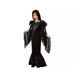 Disfraz de la Princesa Cuervo Elegante negro para niña