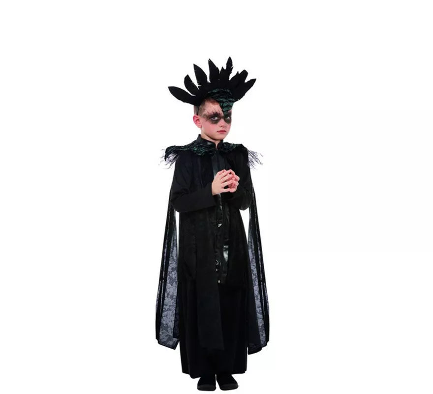 Translation missing: es.Disfraz de la Príncipe Cuervo Elegante negro para niño