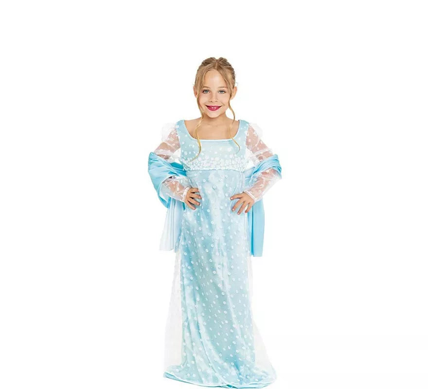 Translation missing: es.Disfraz de Lady Inglesa azul celeste para niña