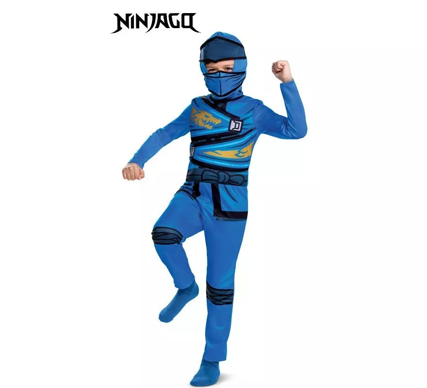 Translation missing: es.Disfraz de Lego Ninjago azul Jay para niños