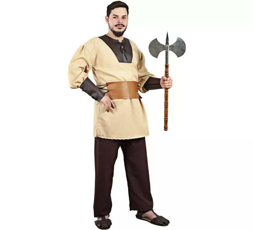 Translation missing: es.Disfraz de Leñador Medieval con cinturón para hombre