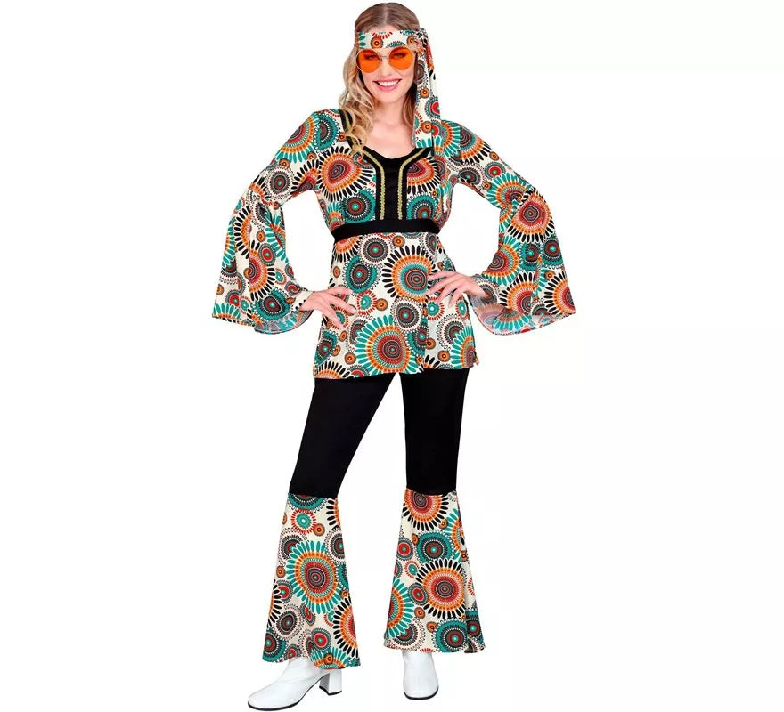 Disfraz de los años 60 Mandalas Vintage para mujer