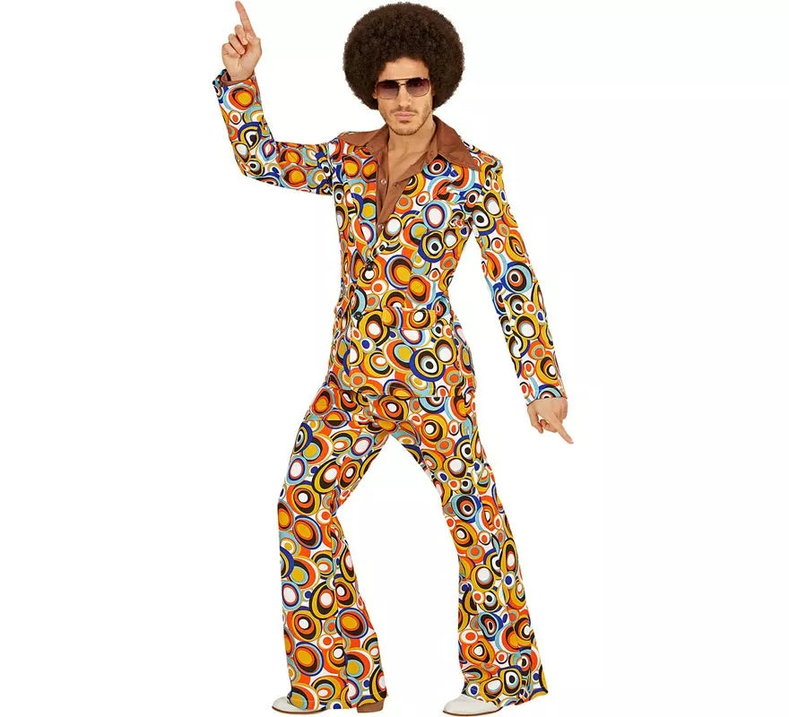 Translation missing: es.Disfraz de los años 70 Burbujas multicolor para hombre