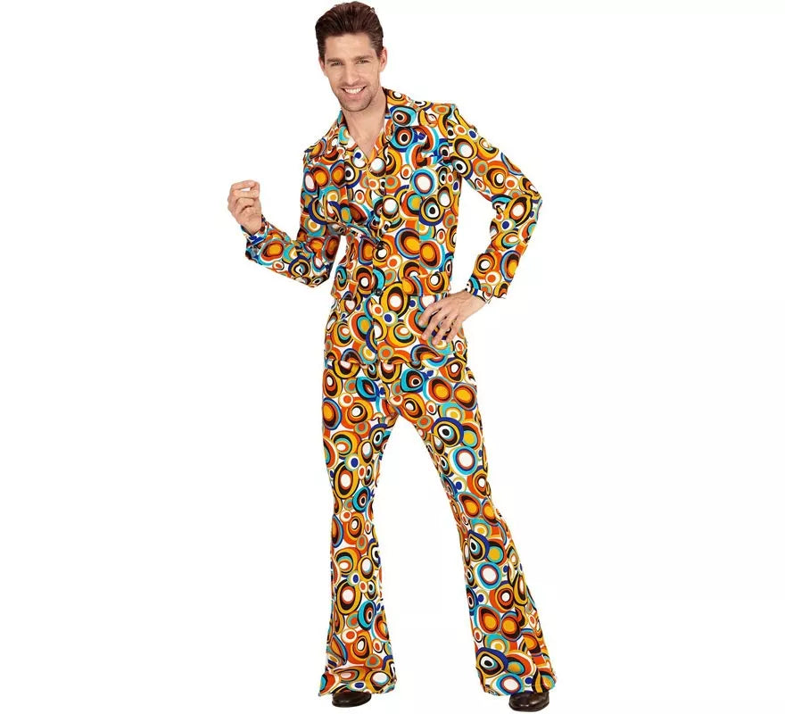 Translation missing: es.Disfraz de los años 70 Burbujas multicolor para hombre