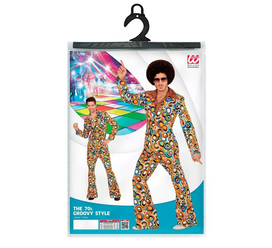 Translation missing: es.Disfraz de los años 70 Burbujas multicolor para hombre