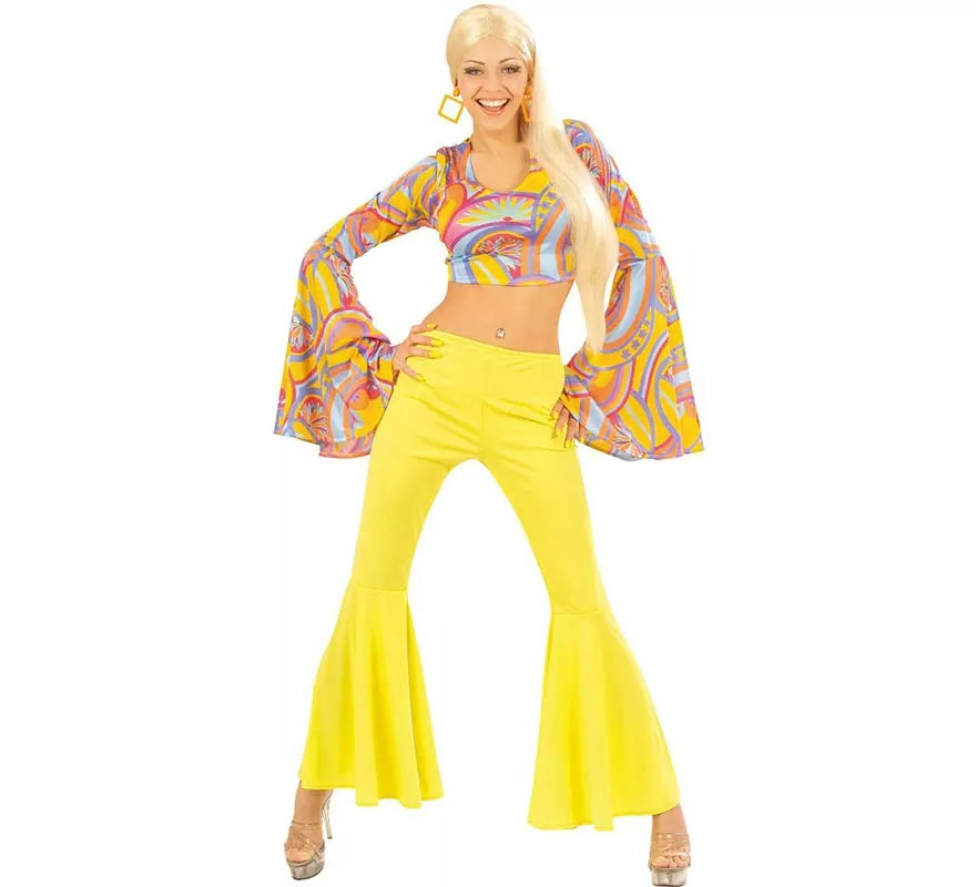 Translation missing: es.Disfraz de los Años 70 Disco amarillo para mujer