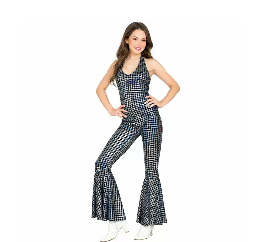 Translation missing: es.Disfraz de los Años 70 Disco mono a cuadros para mujer