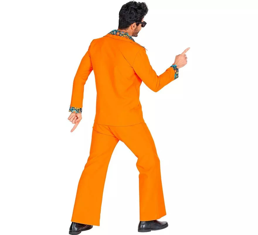 Translation missing: es.Disfraz de los años 70 Disco naranja para hombre