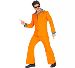 Disfraz de los años 70 Disco naranja para hombre