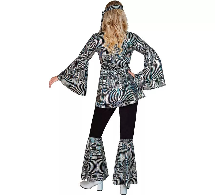 Translation missing: es.Disfraz de los años 70 Disco Olas plateadas para mujer