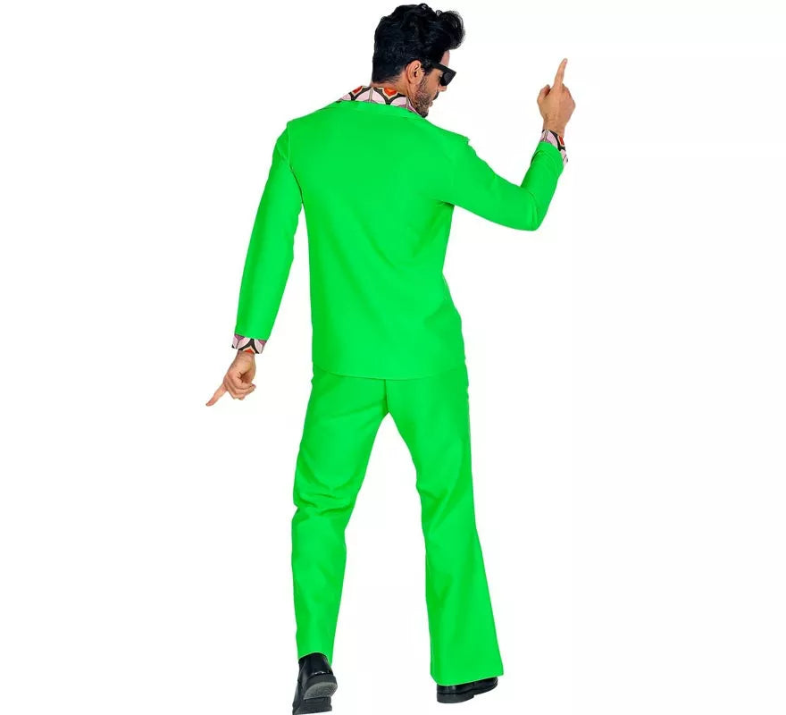 Translation missing: es.Disfraz de los años 70 Disco verde neón para hombre
