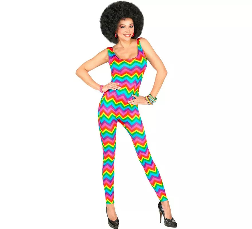 Translation missing: es.Disfraz de los Años 70 Ondas multicolor para mujer