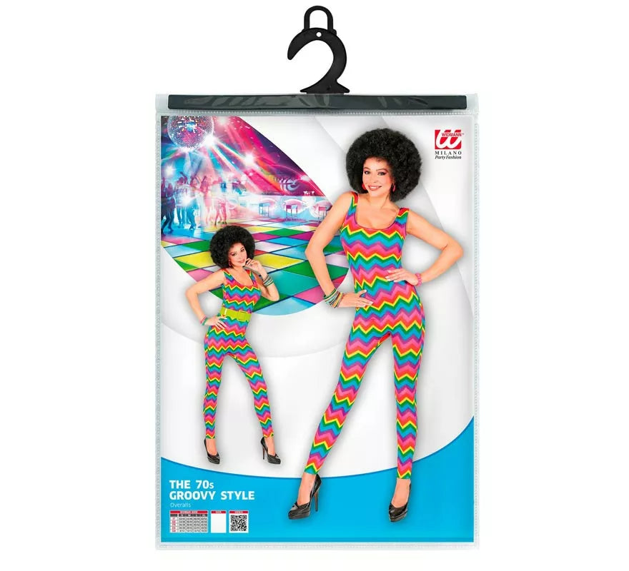 Translation missing: es.Disfraz de los Años 70 Ondas multicolor para mujer