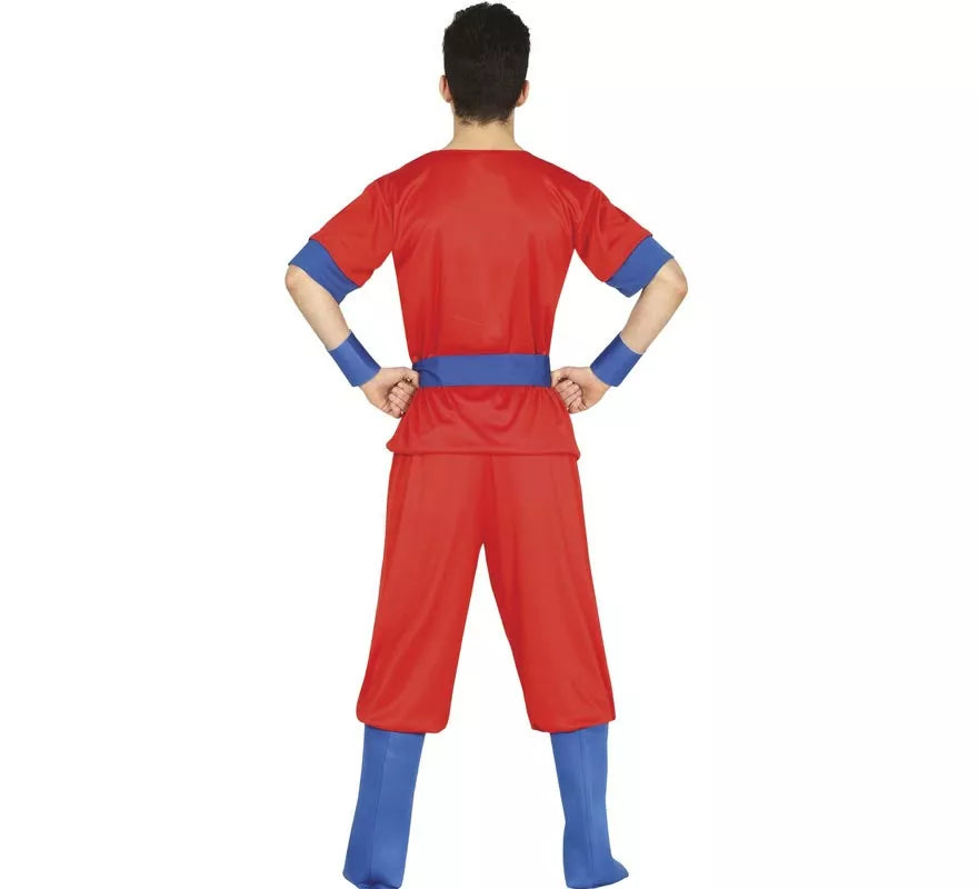 Disfraz de Luchador de Artes Marciales Rojo para adolescente