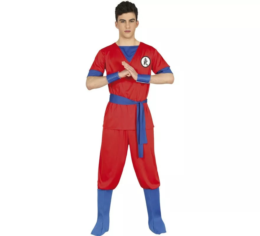 Translation missing: es.Disfraz de Luchador de Artes Marciales Rojo para adolescente