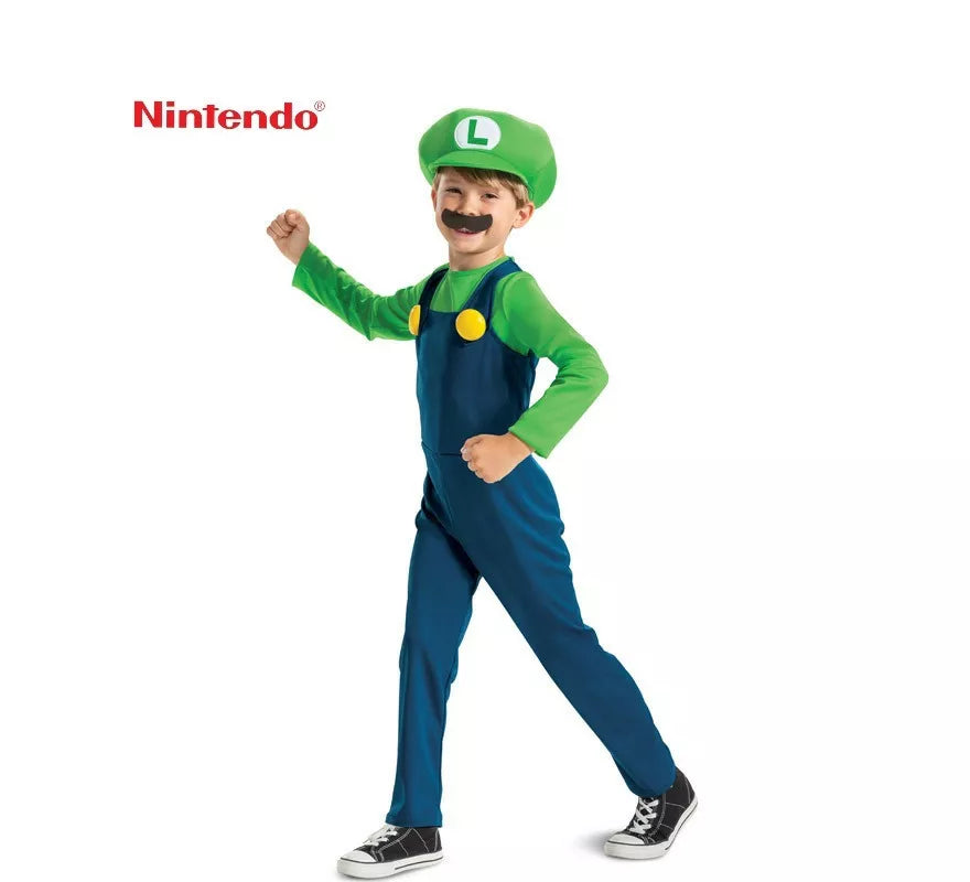 Translation missing: es.Disfraz de Luigi Nintendo Super Mario de Lujo para niño