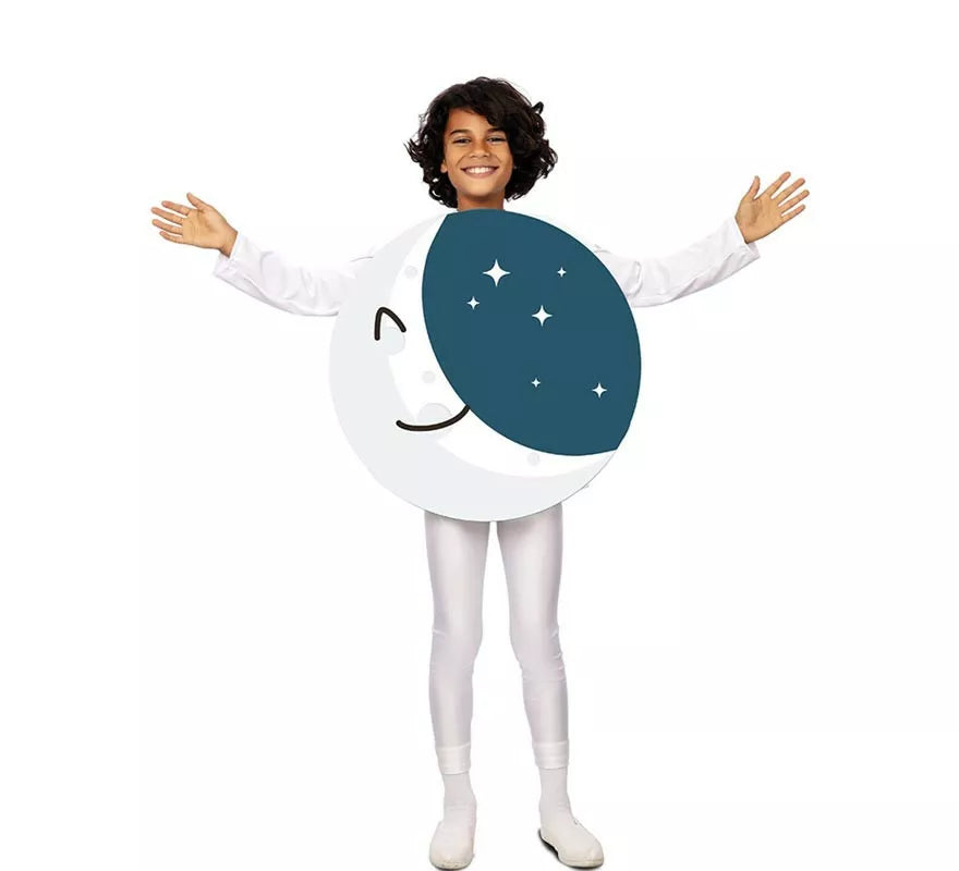 Translation missing: es.Disfraz de Luna Sonriente con estrellas para niño