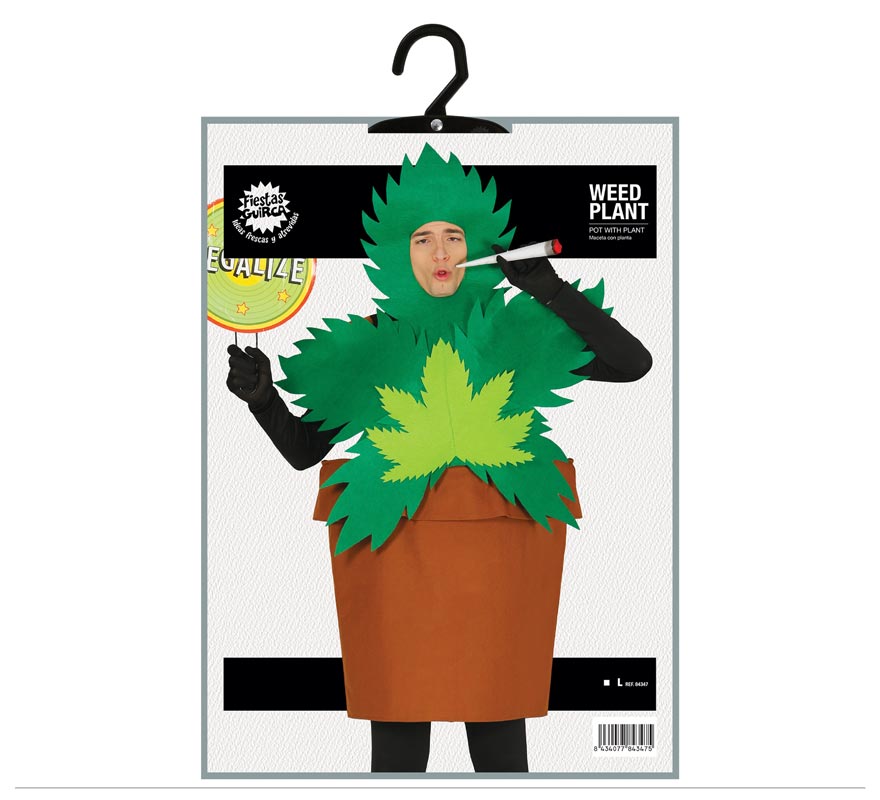 Translation missing: es.Disfraz de Maceta Planta de Marihuana para hombre
