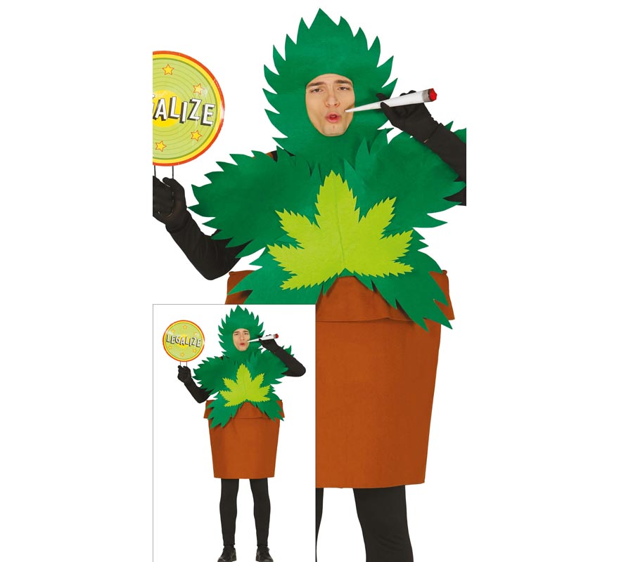 Translation missing: es.Disfraz de Maceta Planta de Marihuana para hombre