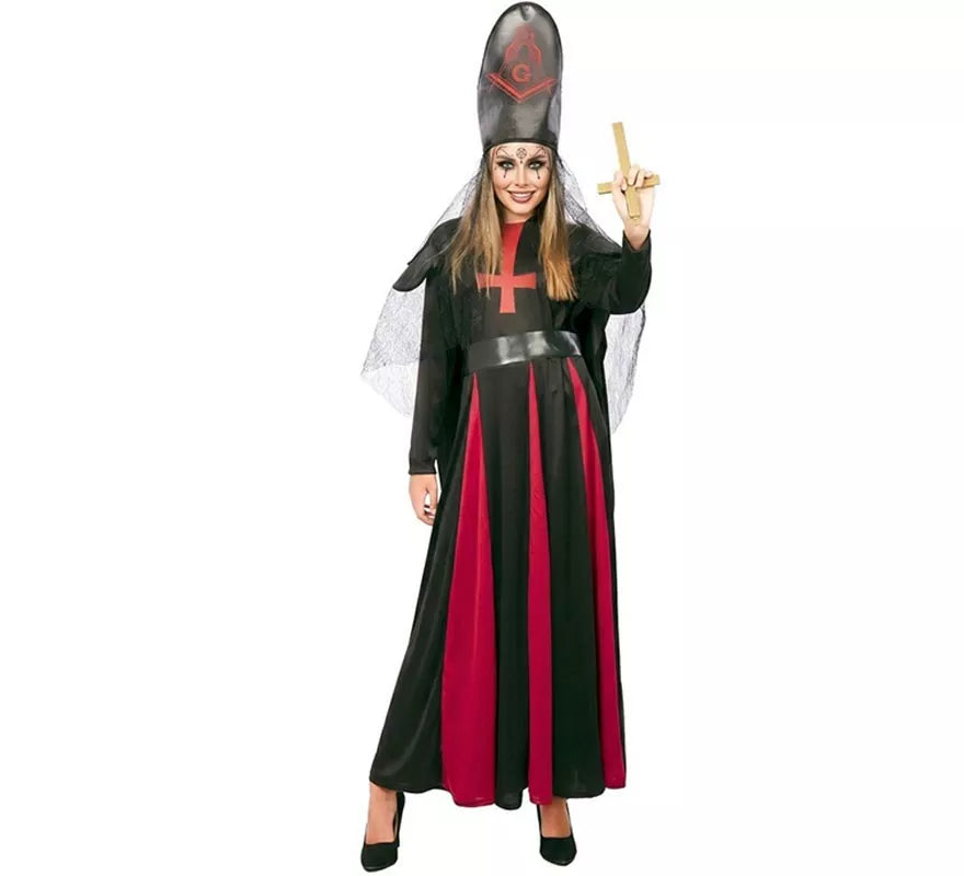 Translation missing: es.Disfraz de Madre Sacerdotisa Diabólica con sombrero para mujer