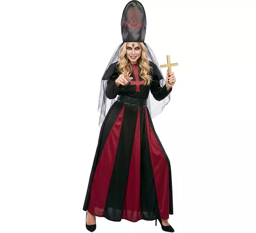 Translation missing: es.Disfraz de Madre Sacerdotisa Diabólica con sombrero para mujer