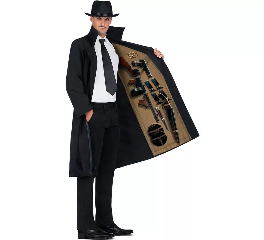 Translation missing: es.Disfraz de Mafioso años 70 con sombrero para hombre