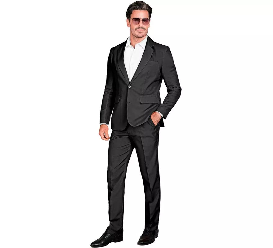 Translation missing: es.Disfraz de Mafioso elegante negro para hombre