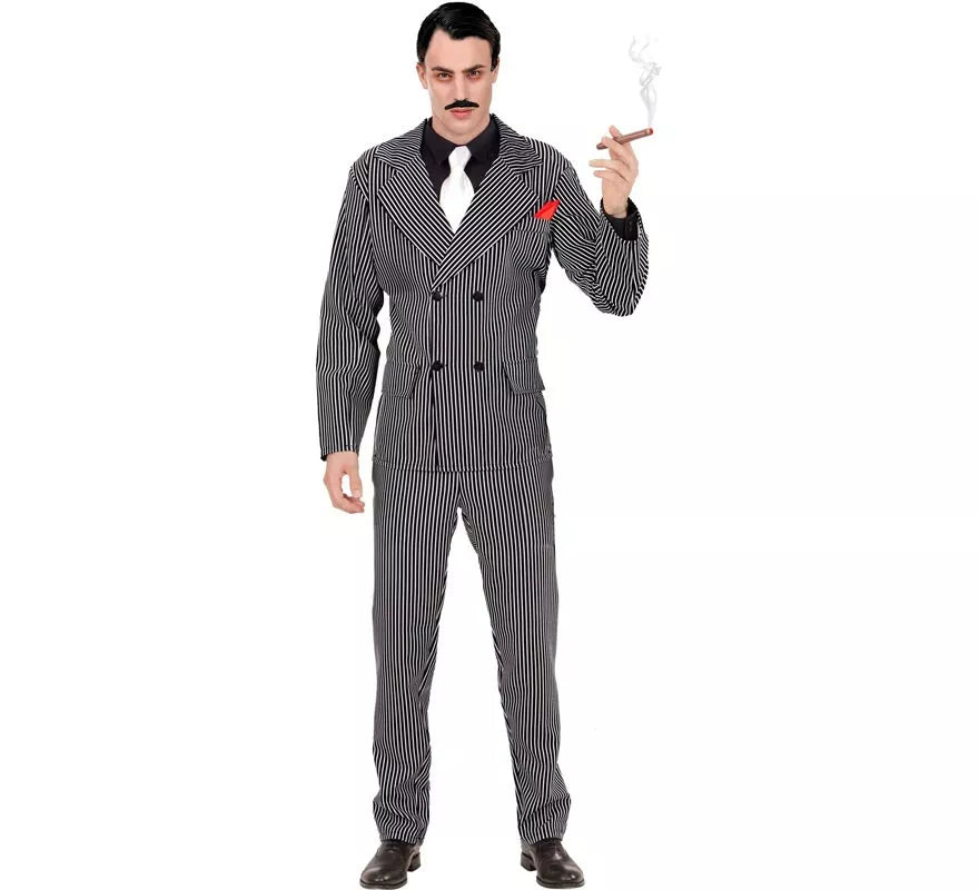 Disfraz de Mafioso en traje elegante para hombre