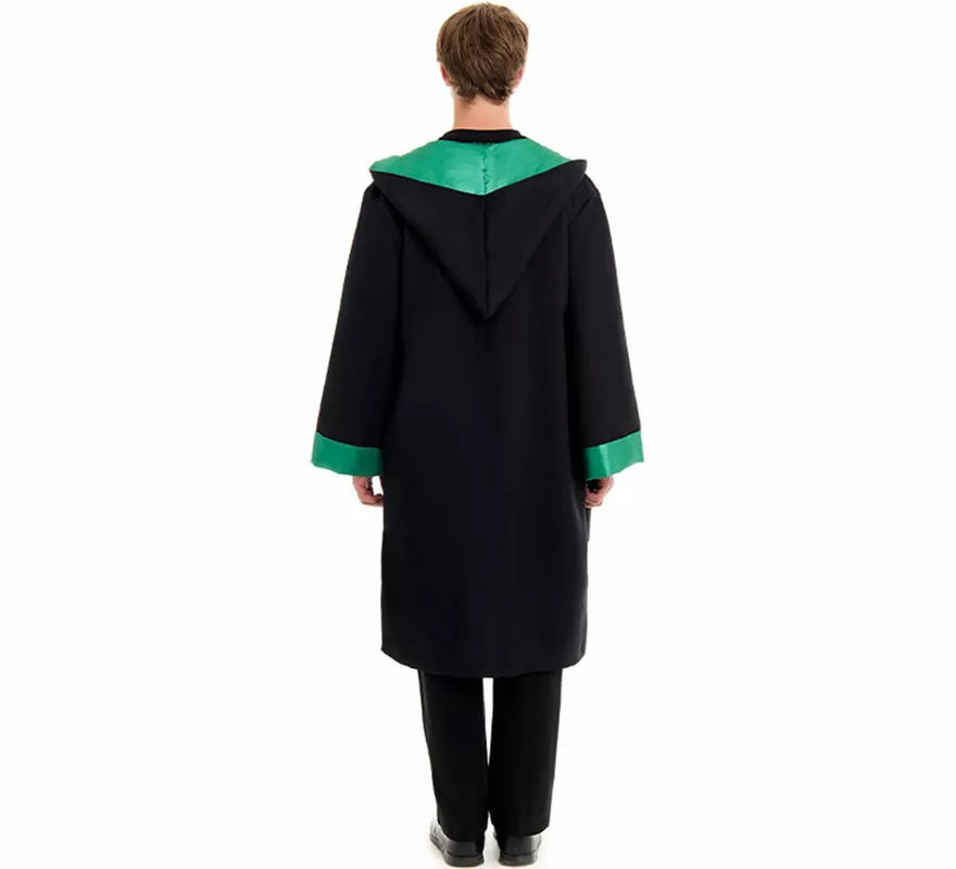 Disfraz de Mago Colegial verde para hombre