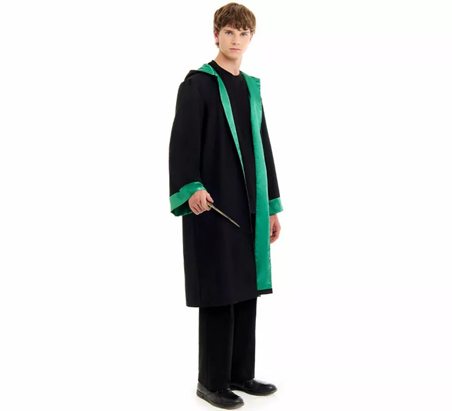 Translation missing: es.Disfraz de Mago Colegial verde para hombre