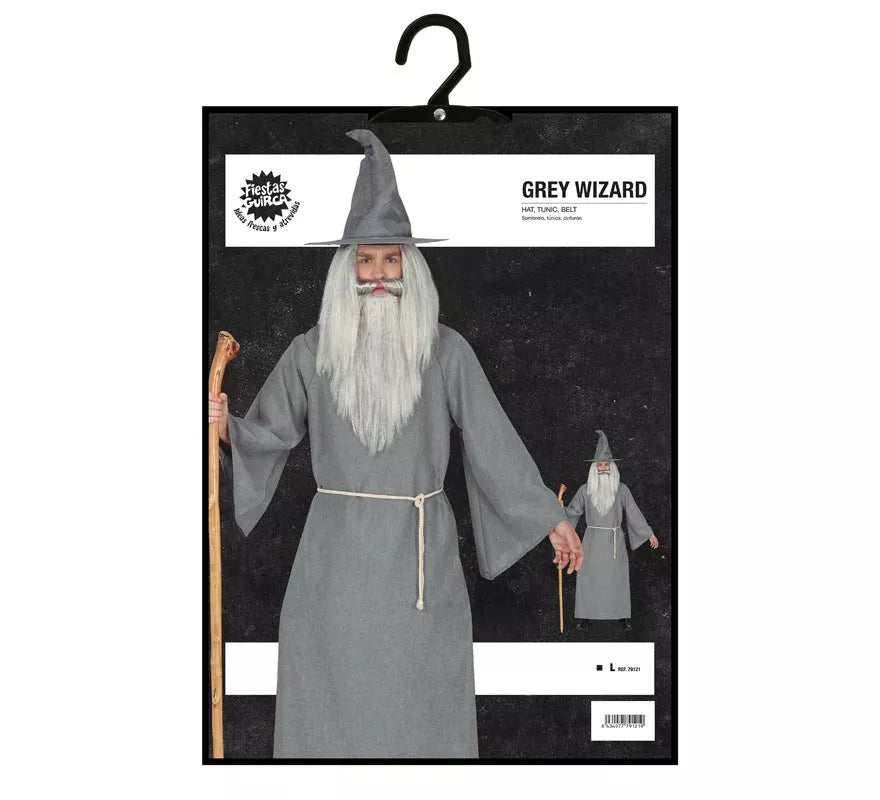 Translation missing: es.Disfraz de Mago gris para hombre