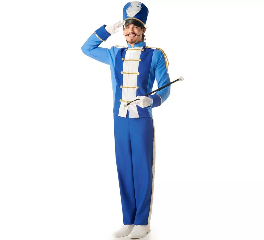Translation missing: es.Disfraz de Majorette azul para hombre