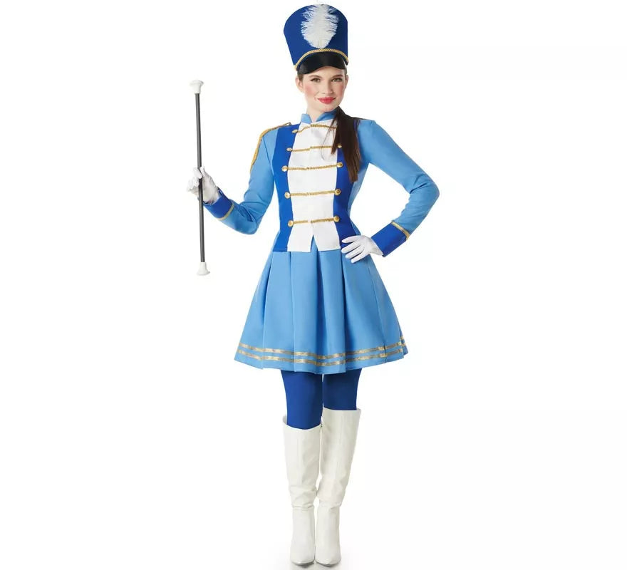 Translation missing: es.Disfraz de Majorette azul para mujer
