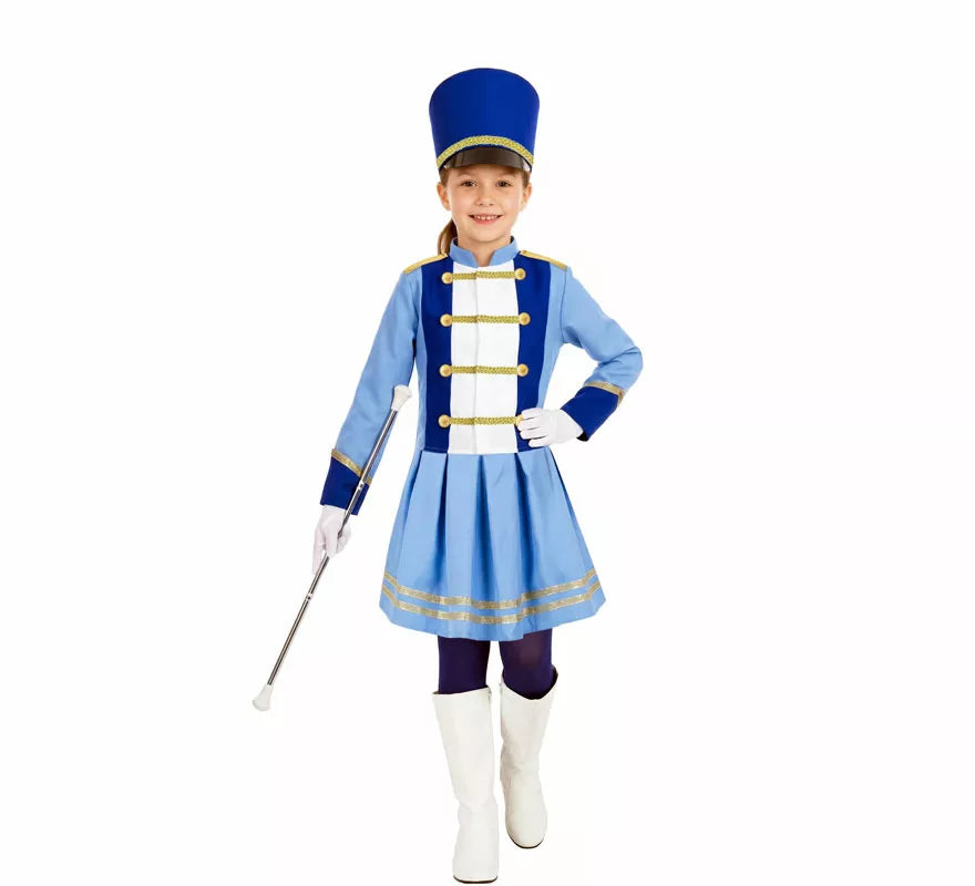 Translation missing: es.Disfraz de Majorette azul para niña