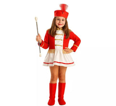 Disfraz de Majorette Roja para niña