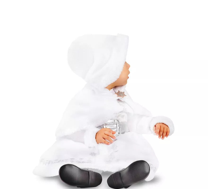 Translation missing: es.Disfraz de Mamá Noel blanca con capucha para bebé