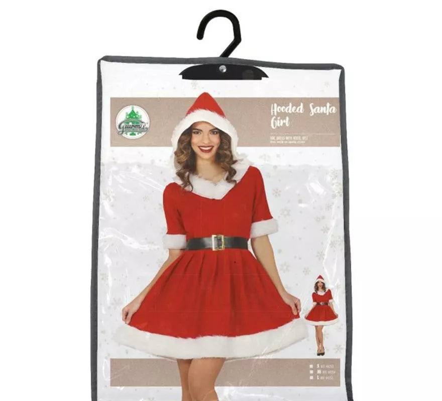 Translation missing: es.Disfraz de Mamá Noel con capucha para mujer