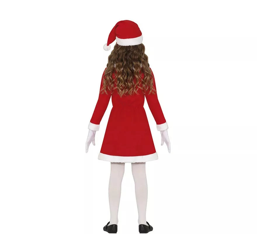 Translation missing: es.Disfraz de Mamá Noel con cinturón negro para niña
