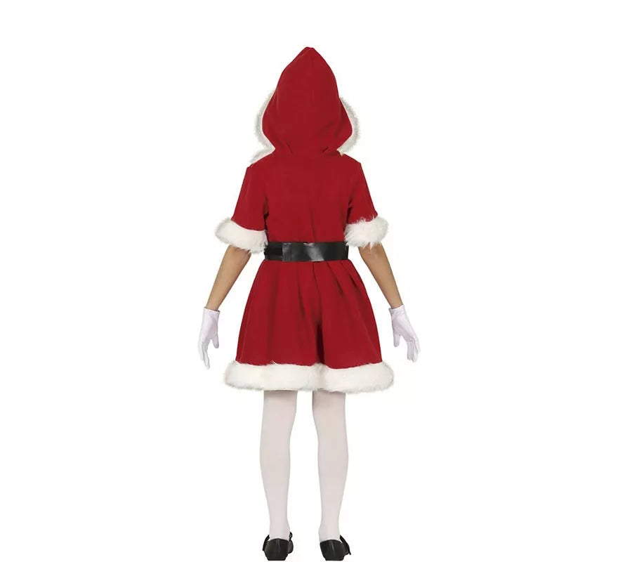 Translation missing: es.Disfraz de Mamá Noel en vestido con capucha para niña
