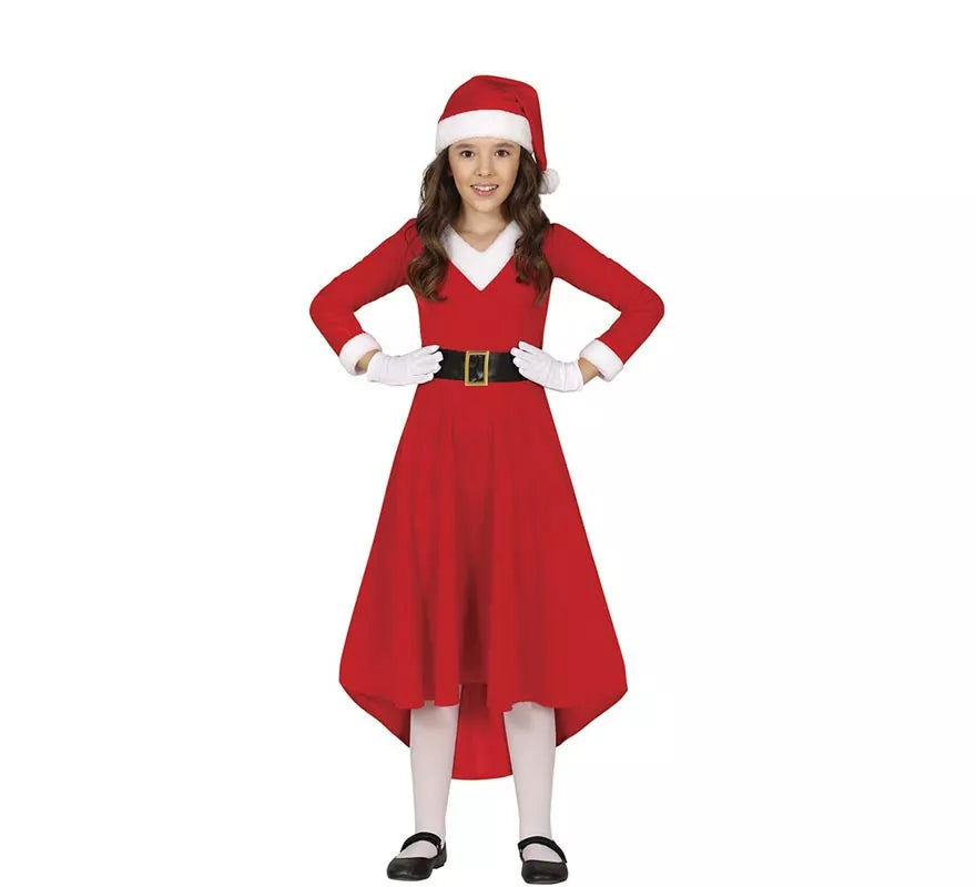 Translation missing: es.Disfraz de Mamá Noel en vestido largo para niña