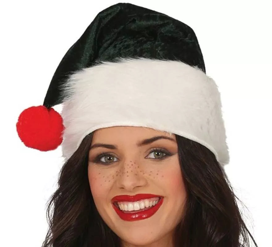 Translation missing: es.Disfraz de Mamá Noel verde con chaqueta para mujer