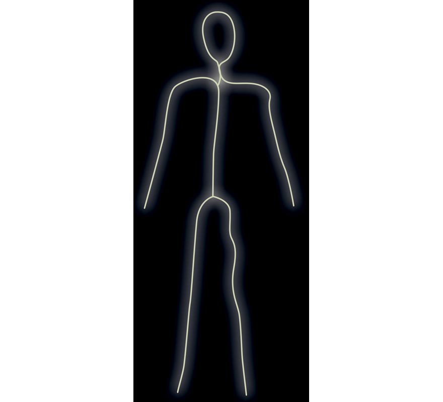 Translation missing: es.Disfraz de Man Black Light con 3 funciones de luz