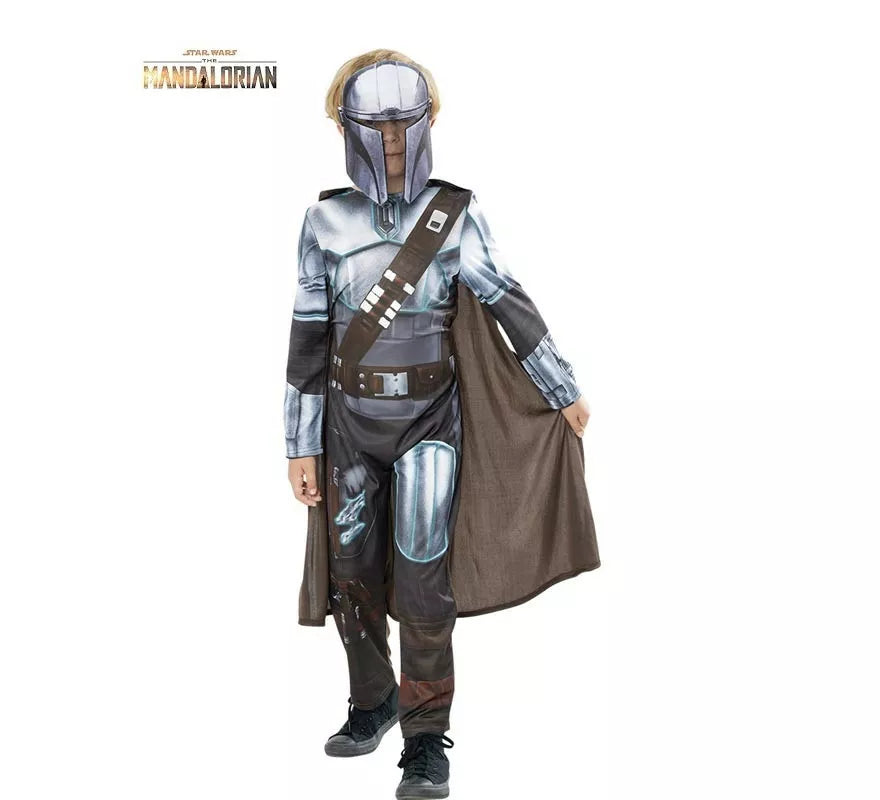 Translation missing: es.Disfraz de Mandalorian Star Wars Green Col en caja para niño