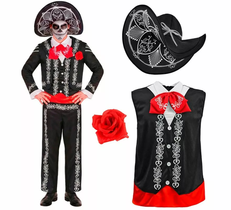Disfraz de Mariachi Día de los Muertos para hombre