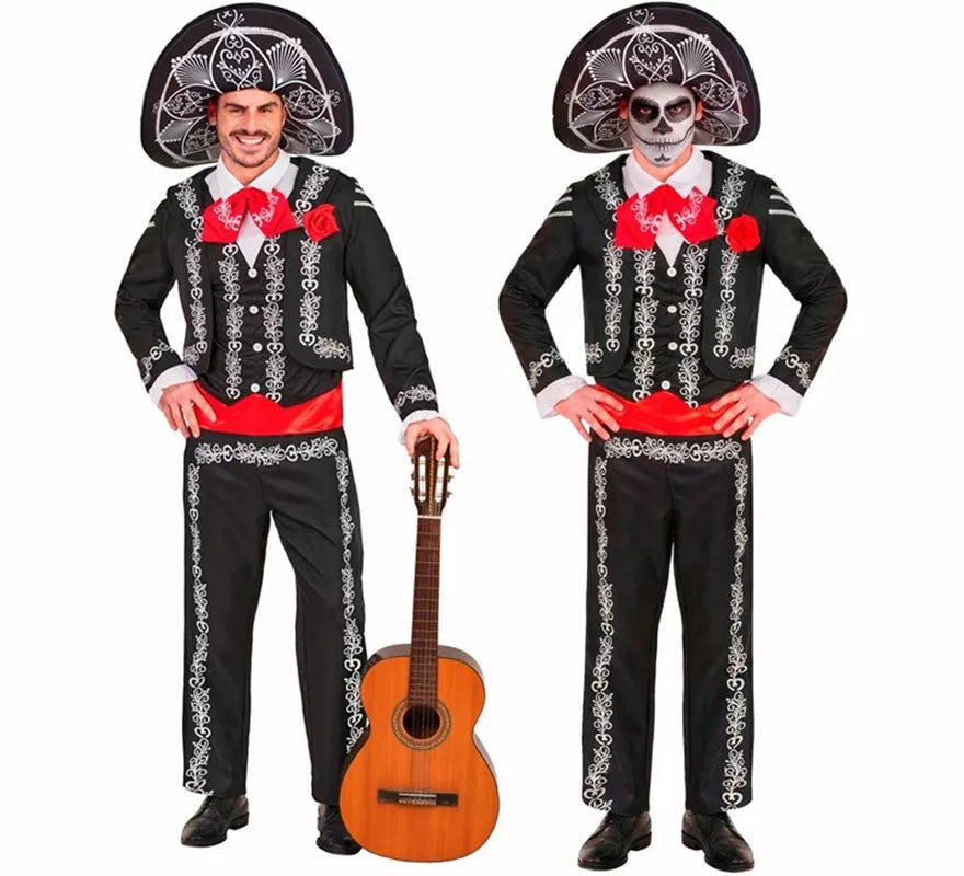 Translation missing: es.Disfraz de Mariachi Día de los Muertos para hombre