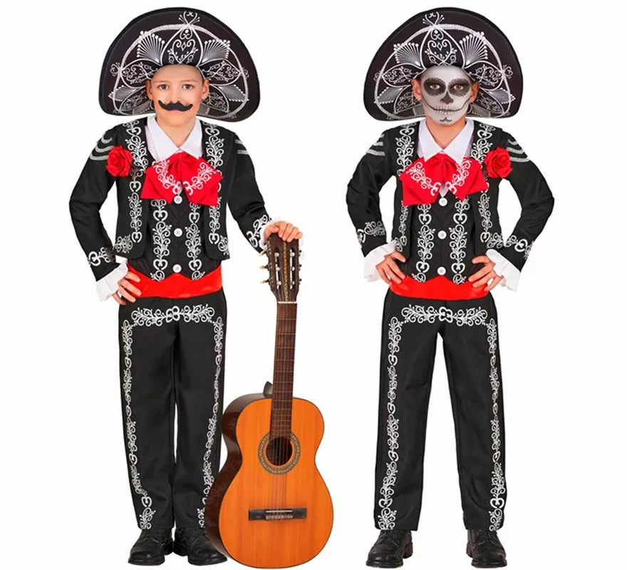 Disfraz de Mariachi Día de los Muertos para niños
