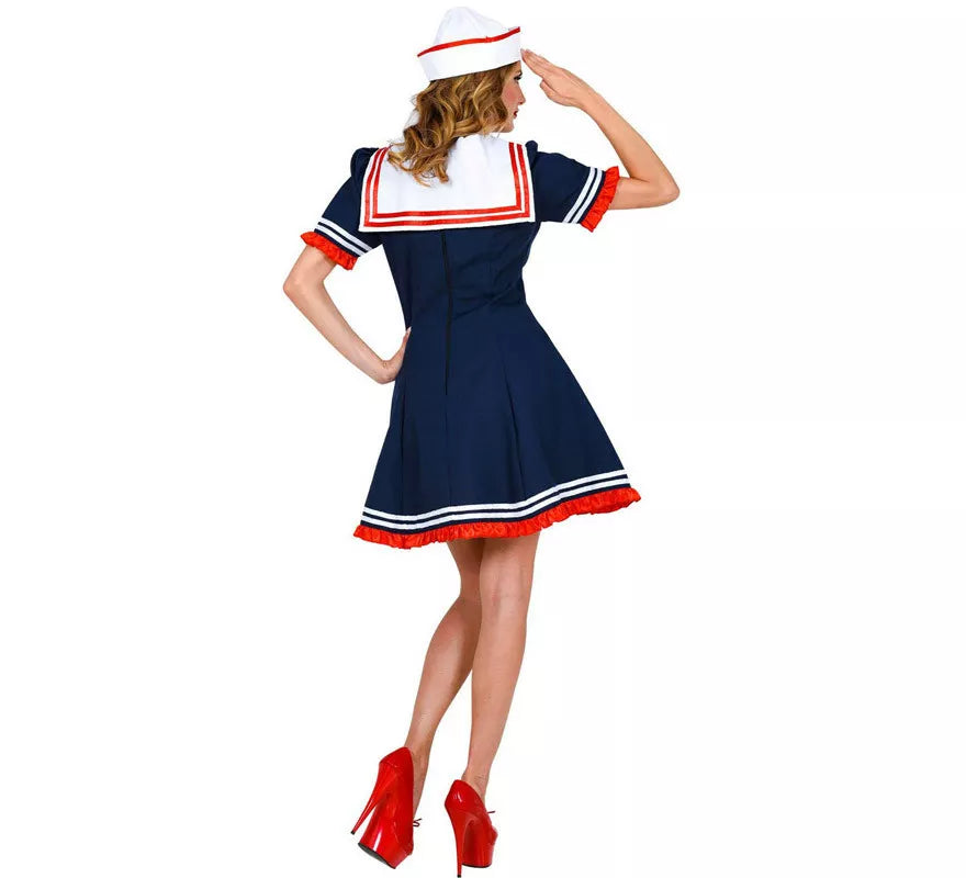 Translation missing: es.Disfraz de Marinera Vestido con Lazo Rojo para mujer