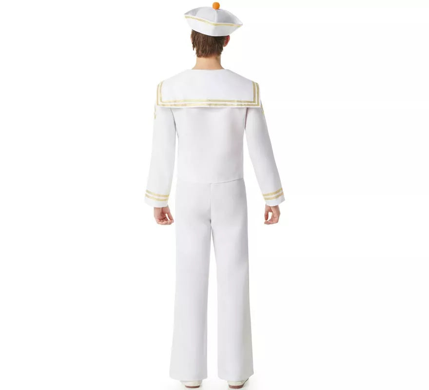 Translation missing: es.Disfraz de Marinero blanco con Pantalón para hombre