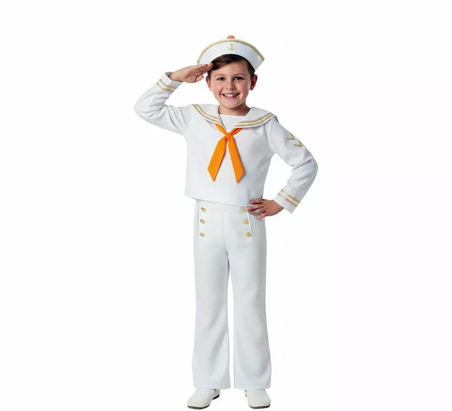 Translation missing: es.Disfraz de Marinero blanco para niños